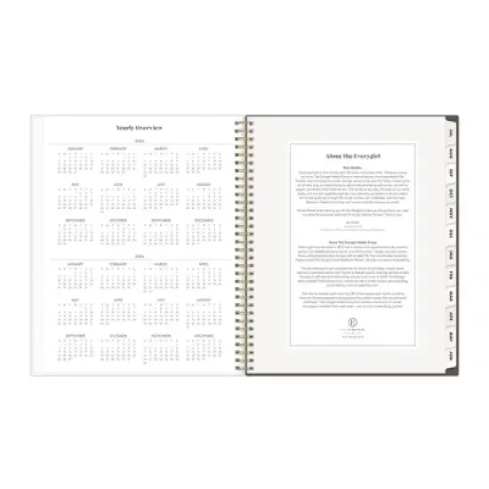 The Everygirl X Day Designer 2024-25 Weekly/Monthly Planner 11"x8.5" Wirebound Frosted Cover Senegal Tan: Adult Stationery, Tabs image {7}