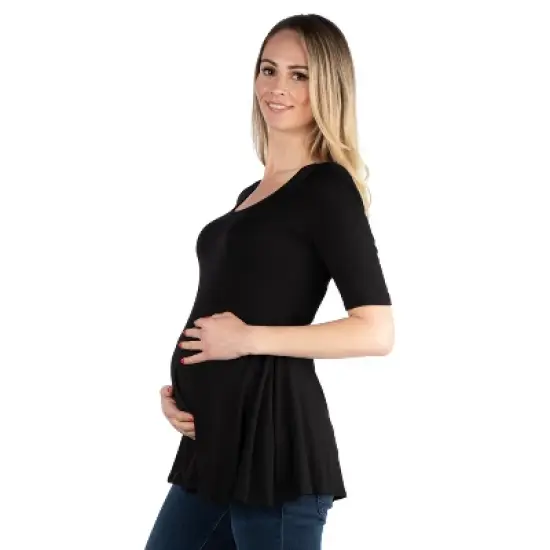 24seven Comfort Apparel Women's Maternity Swing Tunic Top image {1}