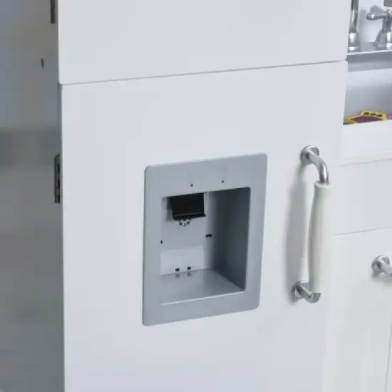 Qaba Large Kids Kitchen Playset With Telephone, Water Dispenser Simulation Cooking Set image {4}