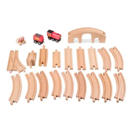 Melissa & Doug Classic Wooden Figure Eight Train Set (22pc) image {3}
