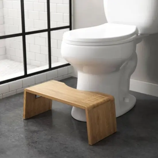 Folding Bamboo Oslo Toilet Stool Brown - Squatty Potty image {2}
