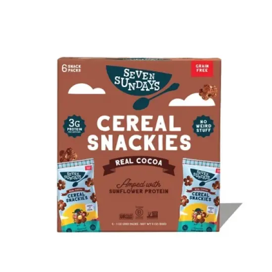Seven Sundays Real Cocoa Gluten Free Cereal Snackies - 6oz/6ct image {6}