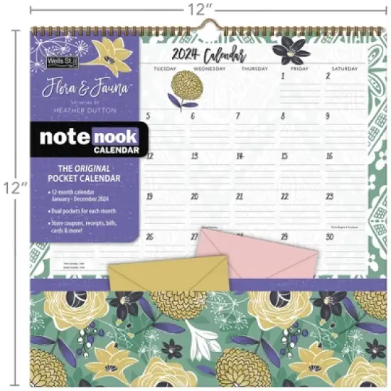Lang 2024 Wall Calendar 12"x12" Flora & Fauna image {4}