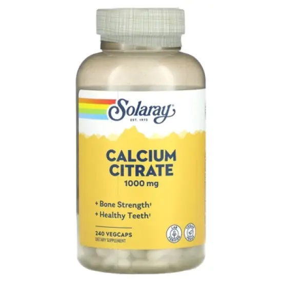Solaray Calcium Citrate, 240 VegCaps (250 mg per Capsule) image {4}