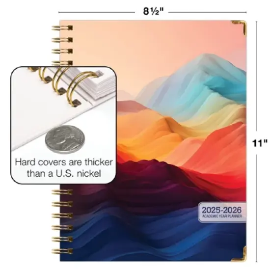 Global Printed Products Hardcover AY 2025-2026 Fashion Planner - 8.5"x11" (Mountain Majesty) image {5}