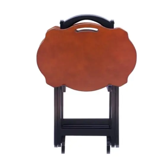 Austin Tray Table Set Black/Hazelnut - Powell Company image {2}