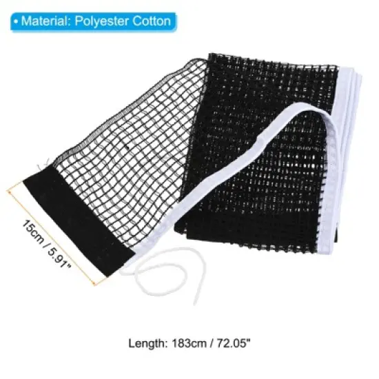 Unique Bargains Polyester Cotton Indoor Outdoor Table Tennis Net Replacement Accessories image {1}