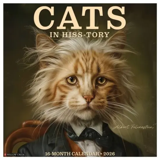 Willow Creek Press 12"x12" 2026 Cats in Hiss-tory Wall Calendar image {5}