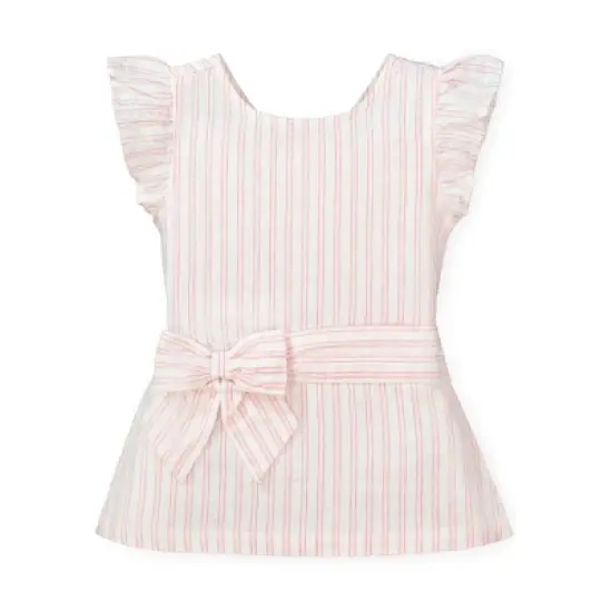 Hope & Henry Girls' Flutter Sleeve Button Back Top, Toddler image {4}