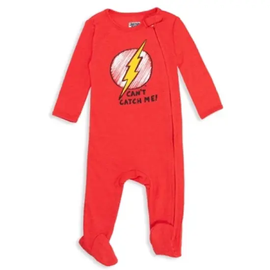 DC Comics Justice League The Flash Superman Batman Baby 3 Pack Zip Up Sleep N' Play Coveralls Newborn to Infant  image {3}