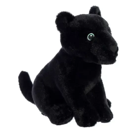 Aurora Small Panther Eco Nation Eco-Friendly Stuffed Animal Black 7.5" image {3}