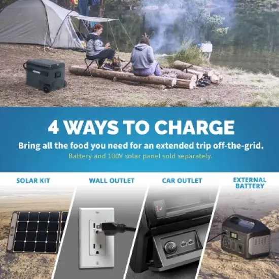 Newair 48 Qt. Portable 12v Electric Cooler with LG Compressor, Fridge and Freezer image {3}