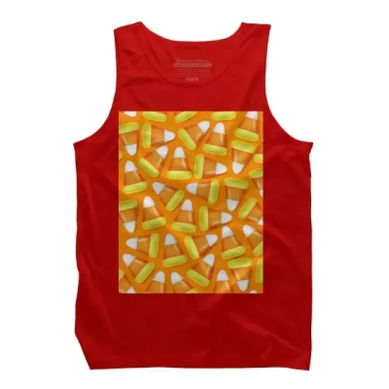Men's Design By Humans Halloween Candy Corn By NewburyBoutique Tank Top image {6}