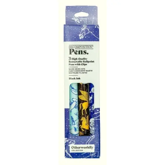 Decomposition Book 3pk Ballpoint Pens Black Ink Otherworldly image {1}