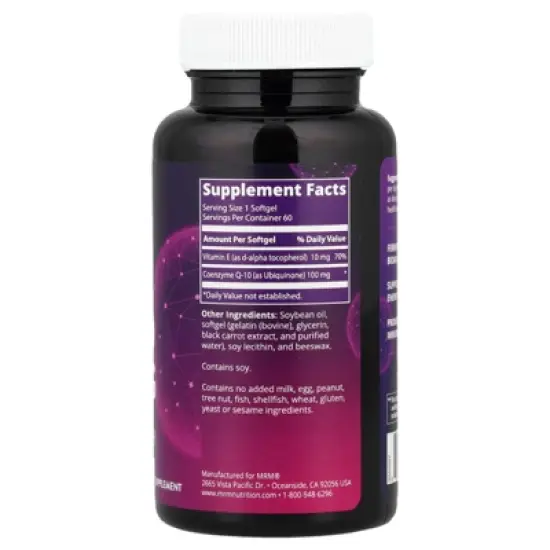 MRM Nutrition CoQ-10, 60 Softgels image {1}