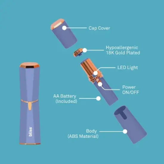 bliss XL Size Facial Hair Trimmer - Lavender image {2}