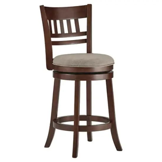 Wolcott Swivel 24" Counter Height Barstool - Charcoal Heather - Inspire Q image {4}