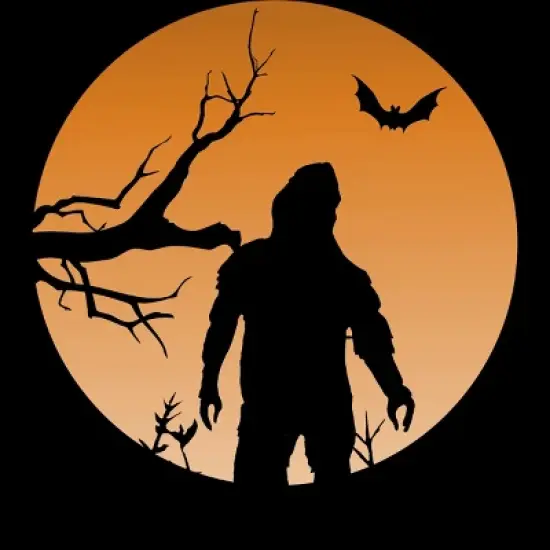 Men's Design By Humans Yeti Halloween Harvest Moon By LivedInTees Tank Top image {1}