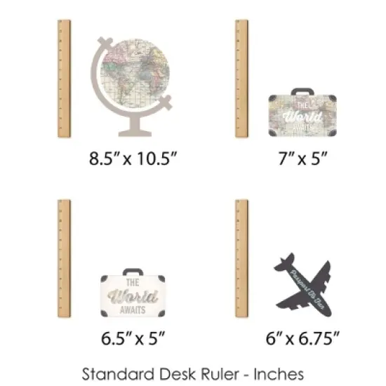 Big Dot of Happiness World Awaits - Travel Themed Party Centerpiece Sticks - Showstopper Table Toppers - 35 Pieces image {6}
