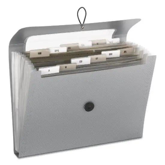 Smead Step Index Organizer 12-Pocket Letter Poly Silver 70903 image {2}