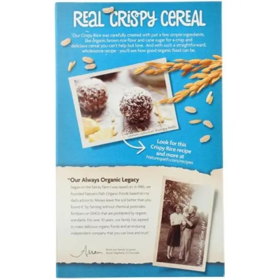 Nature's Path Organic Crispy Rice Cereal - Case of 12/10 oz image {2}