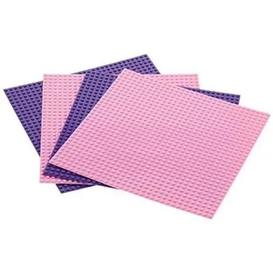 Big Bag of Bricks Large Pink & Purple Building Plates 10"x10", 4 Pack image {1}