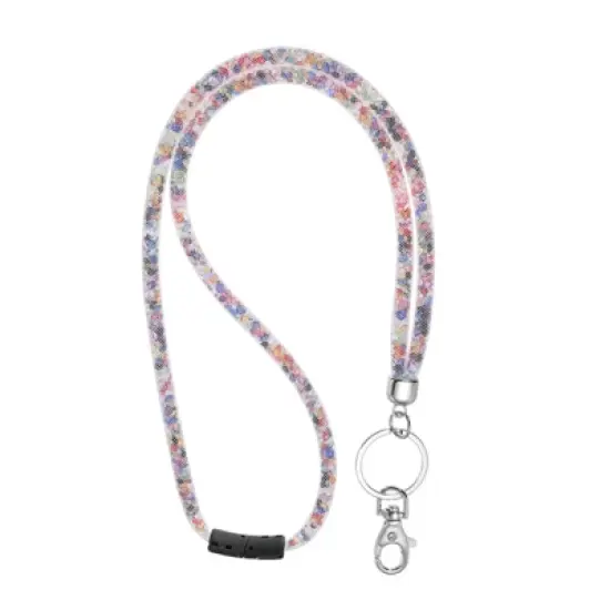 Unique Bargains Rhinestone Bling ID Badge Keychain Lanyards with Metal Clasps image {6}