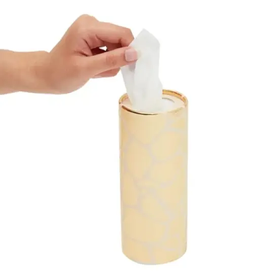 Zodaca 8 Pack Decorative 50 Count Cylinder Tissue Boxes for Car Cup Holder, Travel Carry Bag, 4 Designs (6.5 In) image {3}