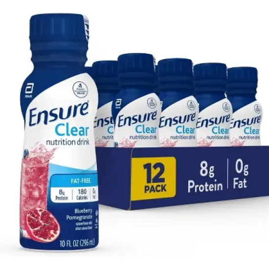 Ensure Liquid Clear Nutrition Drink, Blueberry Pomegranate, 10 oz, Case of 12 image {5}