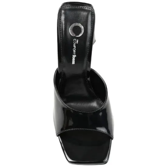 Journee Collection Womens Kammali Tru Comfort Foam Open Square Toe Block Heel Sandals Black 10 image {3}