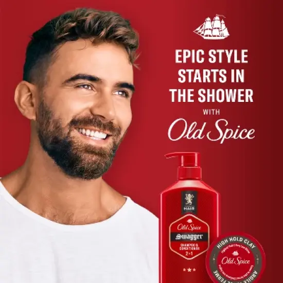 Old Spice High Hold Hair Styling Clay with Very Low Shine - 2.2 fl oz image {7}