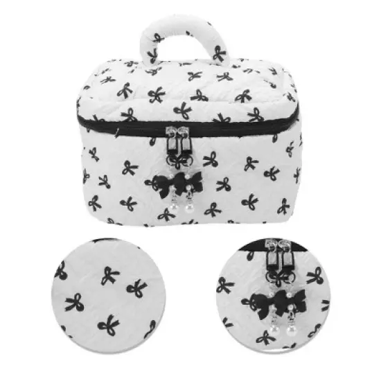 Unique Bargains Pendant Bow Makeup Bag 1 Pc image {3}