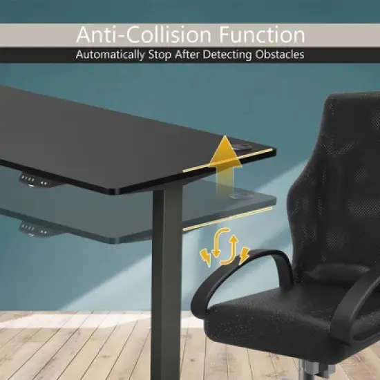 Costway Electric Adjustable Standing up Desk Dual Motor w/ Controller Black image {8}