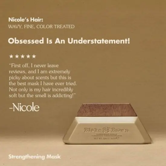 Blake Brown Fundamental Strengthening Mask - Sandalwood Vanille &ndash; Warm Vanilla Fragrance - 8 fl oz image {5}