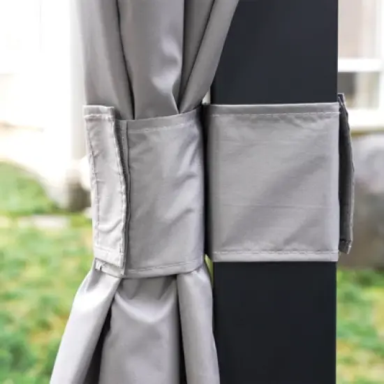 UPTIOT 11 Ft. W x 11 Ft. D Aluminum Pergola With Canopy image {7}