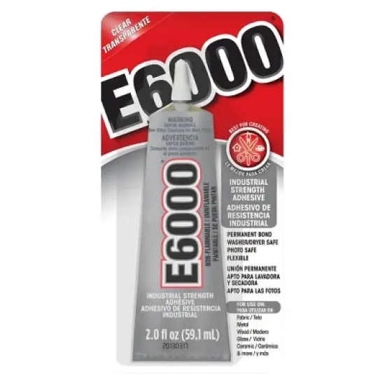 E6000 2 Fl oz Multi purpose Craft Glue: Clear Adhesive for Wood, Glass, Metal, Rubber & Plastic, Dries Clear image {3}