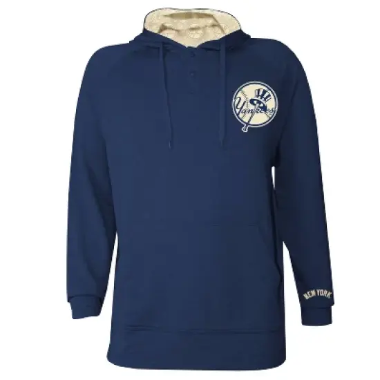 MLB New York Yankees Men's Hooded Raglan Henley Jersey image {1}