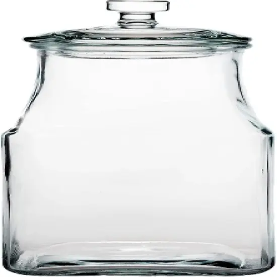 Amici Home Carlisle Glass Canister Square Jar, Food Safe, Airtight Lid with Handle and Plastic Gasket, For Kitchen & Pantry image {3}