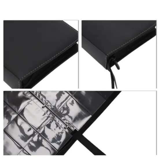 Unique Bargains 9 Pockets Card Binder with 720 Sleeves Black 1 Pc image {2}