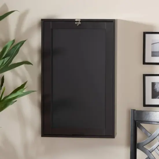 Milliard Wood Wall Mounted Folding Desk Natural/Brown - Baxton Studio image {6}