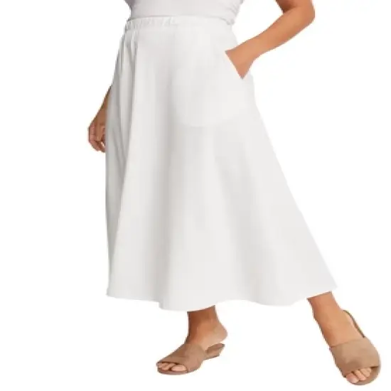 Jessica London Women&rsquo;s Plus Size Soft Ease Midi Skirt image {5}