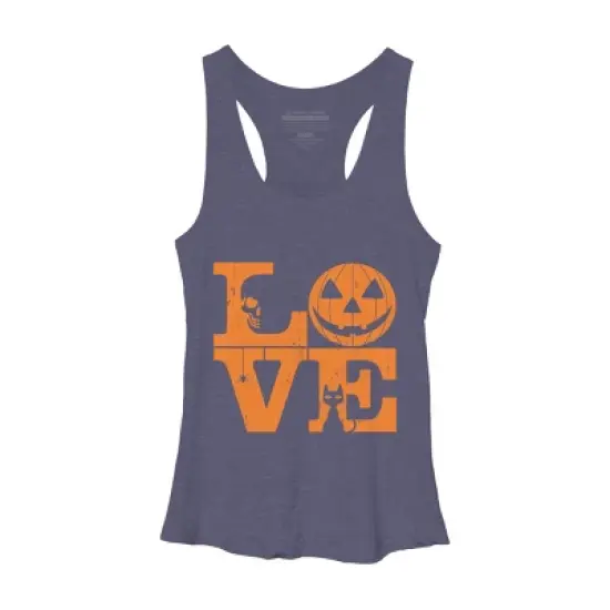 Women's Design By Humans Halloween Love Night Creepy Cute Fun By RedBirdLS Racerback Tank Top image {9}