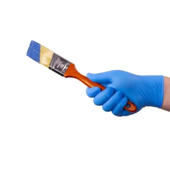 X3 Blue Nitrile Gloves - Light Duty, Industrial Grade - Perfect for household and commercial Cleaning, Food Service, and Automotive Detailing image {3}