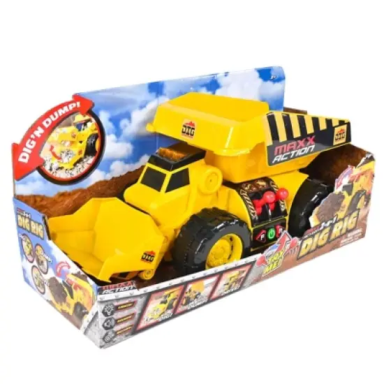 Maxx Action 2-N-1 Dig Rig Dump Truck and Front End Loader Toy Vehicle image {5}