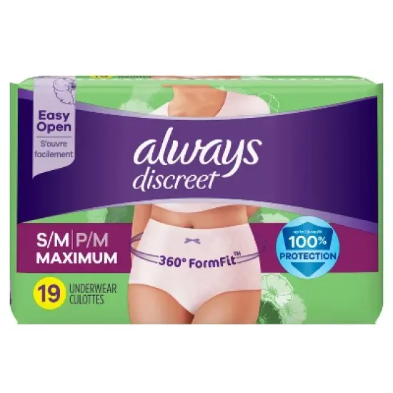 Always Discreet Adult Postpartum Incontinence Underwear for Women - Maximum Protection image {3}