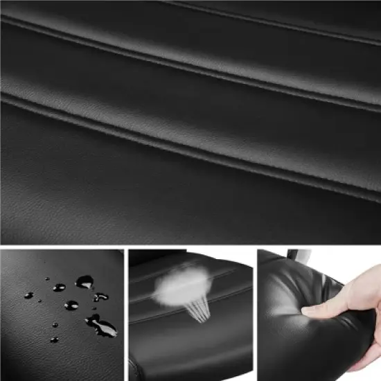 Yaheetech Mid-Back Office Chair with Arms 360&deg; Swivel PU Leather Office Executive Chair image {4}