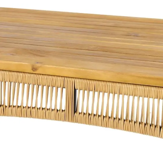 4 Piece Wood Garden Furniture Set,Outdoor Patio Furniture Conversation Set with Cushion,2 Patio Chairs and Loveseat with Coffee Table-Coolbibila image {4}