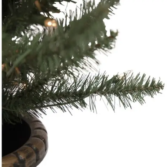 Northlight 2ct Prelit Artificial Christmas Tree Potted Porch Pine Topiary - Clear Lights image {3}