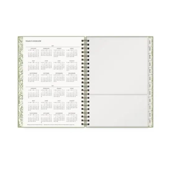 Morris & Co. by Blue Sky 5.875"x8.625" 2026&nbsp;Weekly/Monthly Wirebound Planner Hardcover Debossed Brer Rabbit Green image {6}
