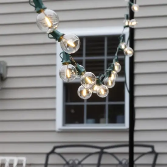 LumaBase Electric LED Globe String Lights with 25 Clear Bulbs image {1}